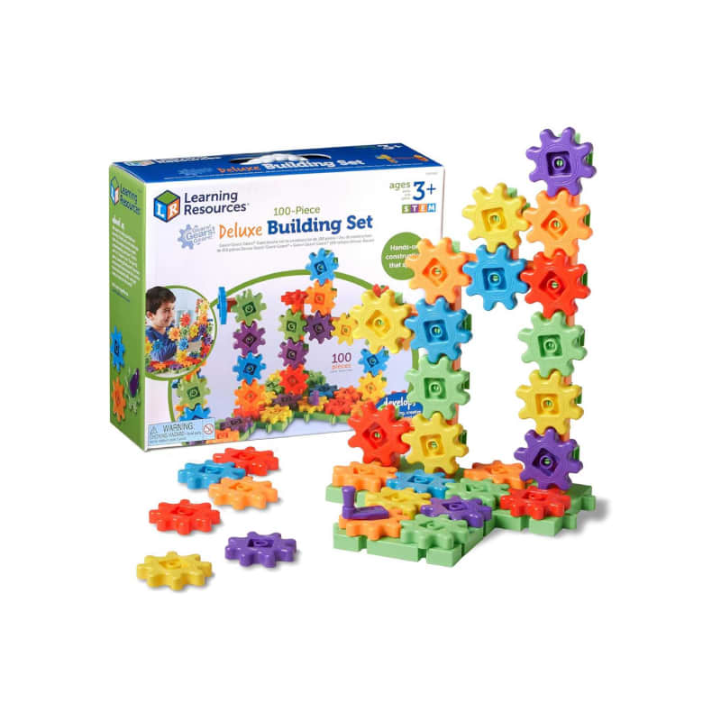 Learning Resources Gears! Gears! Gears! 100-Piece Deluxe Building Set