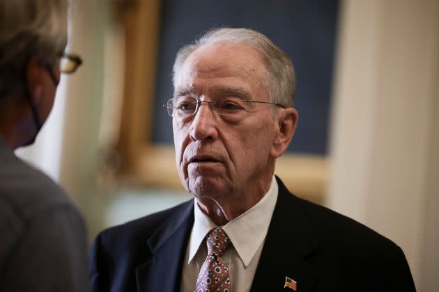 Sen. Chuck Grassley (R-Iowa) parroted transphobic rhetoric in his questions for one of President Biden's judicial nominees, Holly Thomas. (Photo: Anna Moneymaker via Getty Images)