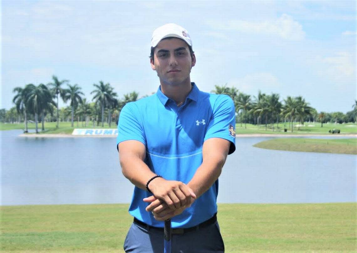 Ignacio Asin of the Divine Savior boys’ golf team.
