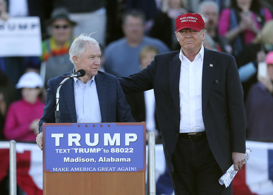 Jeff Sessions and Donald Trump