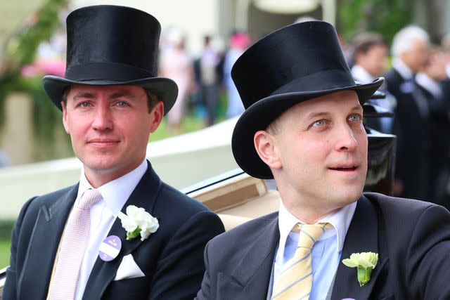 <p>Chris Jackson/Getty</p> Edoardo Mapelli Mozzi and Lord Frederick Windsor at Royal Ascot on June 21, 2024