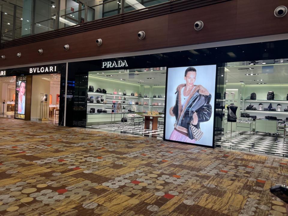 One of two Prada stores at Changi airport.