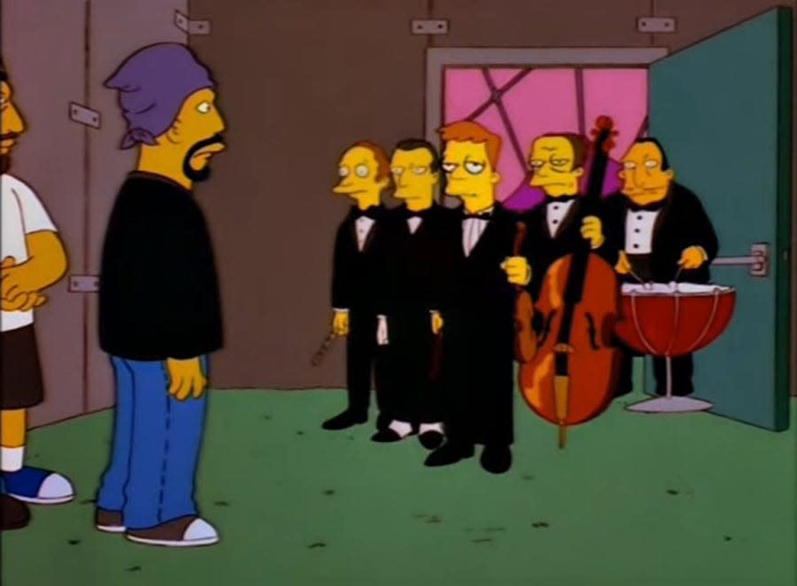 Cypress Hill looking at London Symphony Orchestra members
