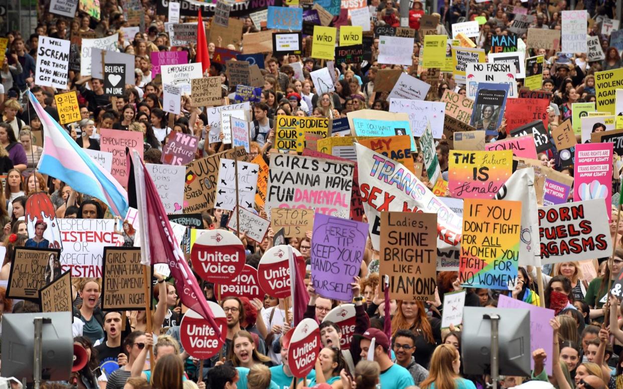 International Women;s Day protet - William West/AFP