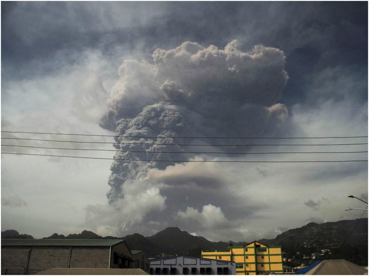 St Vincent volcano eruption