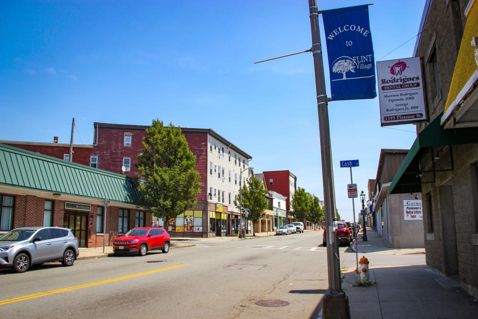 There are a few trees along Pleasant Street in the Flint neighborhood of Fall River.