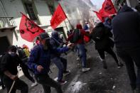 Protests against Ecuador's President Lenin Moreno's austerity measures, in Quito