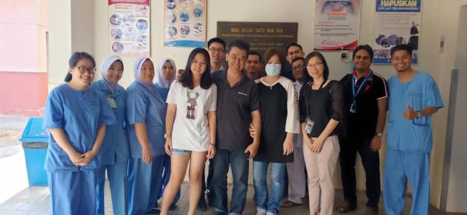 The 13th Covid-19 positive patient in Malaysia (with mask) was discharged from the isolation ward at Sultanah Bahiyah Hospital, Alor Setar after full recovery. — Picture courtesy of Health Ministry