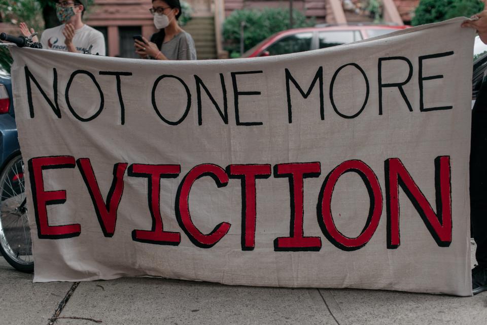 Housing activists on July 31, 2020, in Brooklyn, New York.