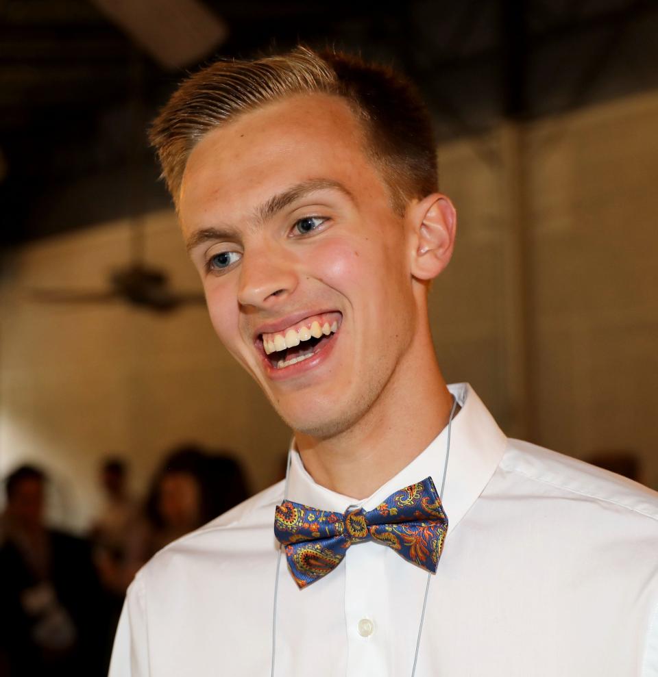 Joseph Haggerty from Rhinebeck High School is pictured during the 55th Carroll F. Johnson Scholastic Achievement Dinner at the Westchester Marriott in Tarrytown, May 24, 2023. 