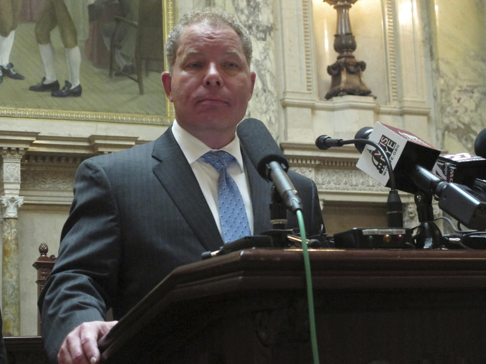 FILE - Wisconsin Supreme Court Justice Dan Kelly speaks at a news conference in the court chamber on May 28, 2019, in Madison, Wis. Waukesha County Circuit Judge Jennifer Dorow, the judge who oversaw the trial of a man convicted of killing six people when he drove his SUV through a Christmas parade last year, says national exposure and encouragement she got for her handling of the case is not why she is running for a pivotal Wisconsin Supreme Court seat. But Kelly, one of her challengers and a fellow conservative, said Thursday, Dec. 1, 2022, that the case is the only reason Dorow got in the race. (AP Photo/Scott Bauer, File)