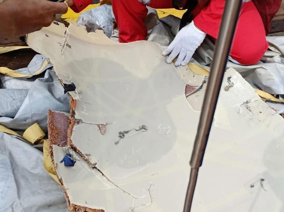 Debris has reportedly been found from Lion Air Flight JT610 after it crashed following departure from Jakarta’s international airport on Monday. Source: Twitter/ Sutopo Purwo Nugroho