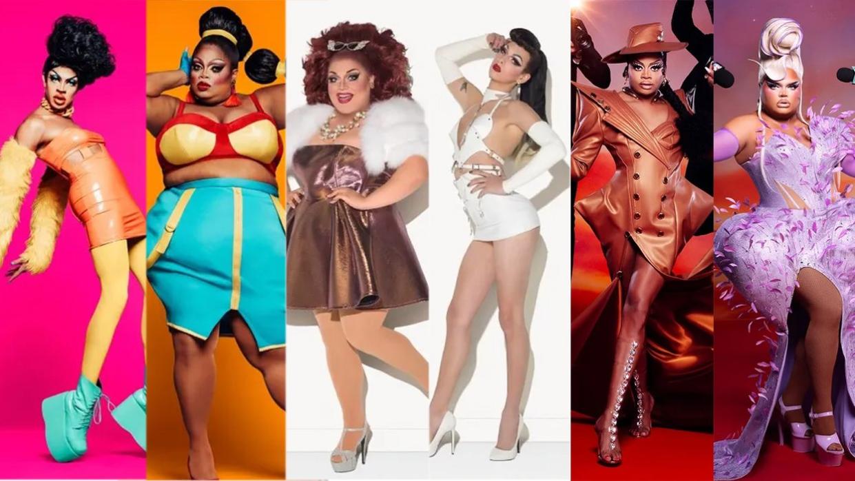 Yvie Oddly, Silky Nutmeg Ganache, Ginger Minj, Violet Chachk, Heidi N Closet, Kandy Muse