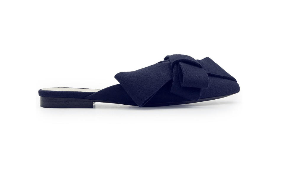 <p>Delpozo Slip On Mules with Virgin Wool, $430, <a rel="nofollow noopener" href="https://www.stylebop.com/en-us/women/virgin-wool-mules-269555.html?group%5B0%5D=women&q=mule" target="_blank" data-ylk="slk:stylebop.com;elm:context_link;itc:0;sec:content-canvas" class="link ">stylebop.com</a> </p>