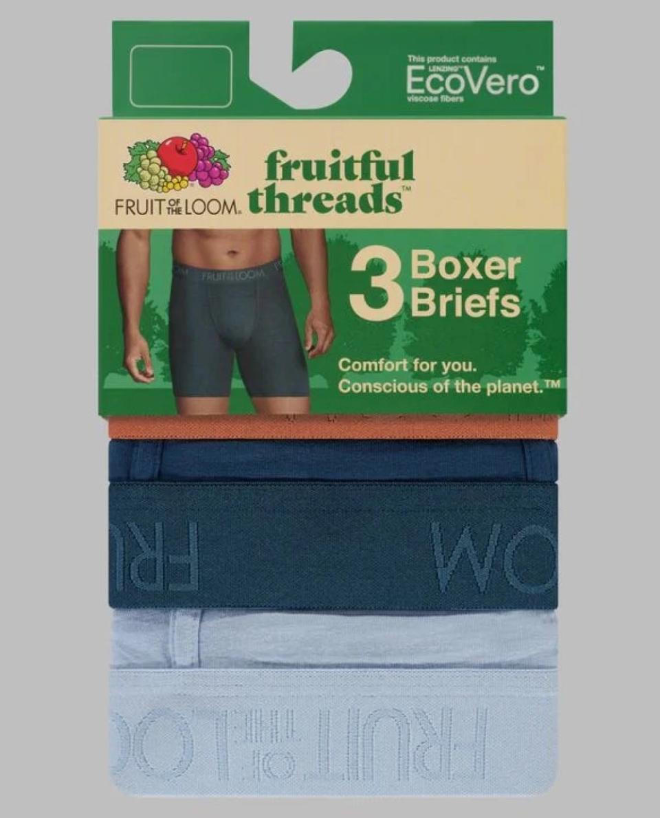 Boxers are sold in recyclable wood-based packaging.