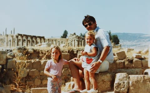 Michael with Catherine, four, and Pippa in Jerash, Jordan - Credit: The Middleton Family