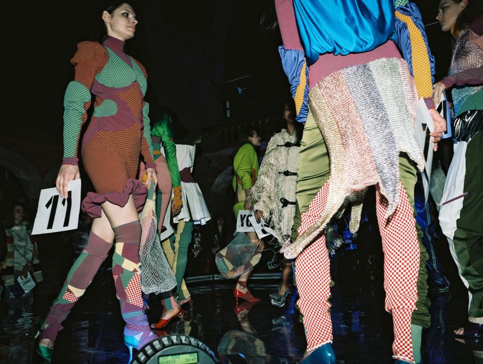 Central Saint Martins graduates displayed their collections in a nontraditional presentation format.