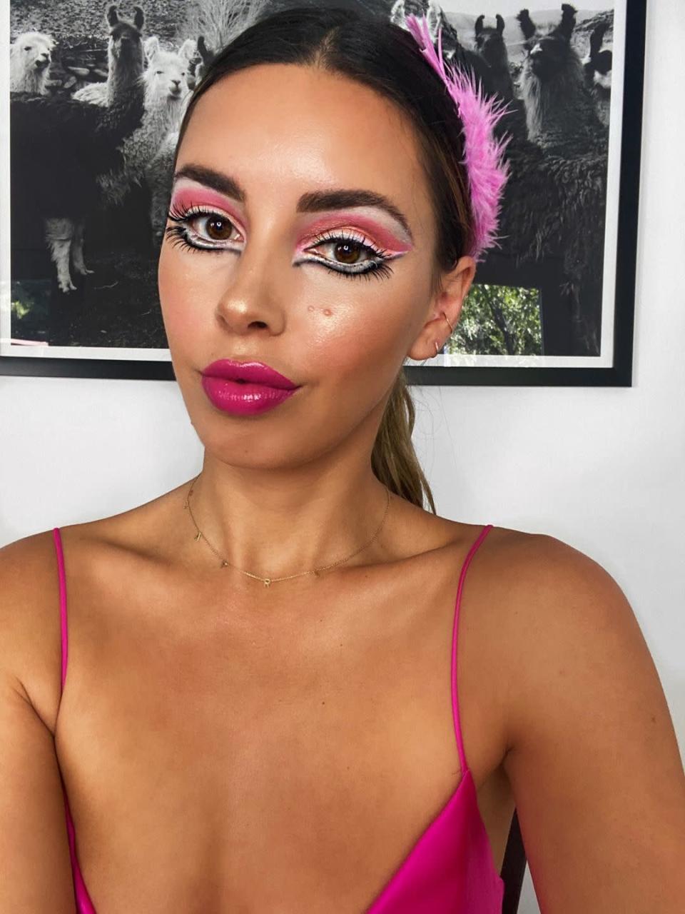 <p>Pretty in pink! You could create a full-on flamingo costume to pair with this rosy look created by <a href="https://www.instagram.com/sivanayla/" rel="nofollow noopener" target="_blank" data-ylk="slk:Sivan Ayla" class="link ">Sivan Ayla</a>, or just wear all pink and add in a few feathers for good measure. </p><p><strong>Get the tutorial at <a href="https://sivanayla.com/2019/10/23/pink-flamingo-makeup-tutorial/" rel="nofollow noopener" target="_blank" data-ylk="slk:Sivan Ayla" class="link ">Sivan Ayla</a>.</strong></p>