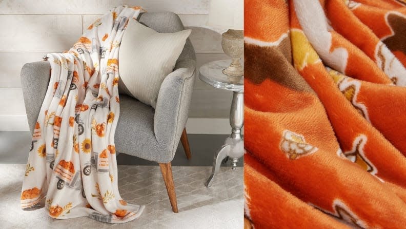 A cozy Berkshire Blankets throw on a chilly day is the ultimate fall vibe.