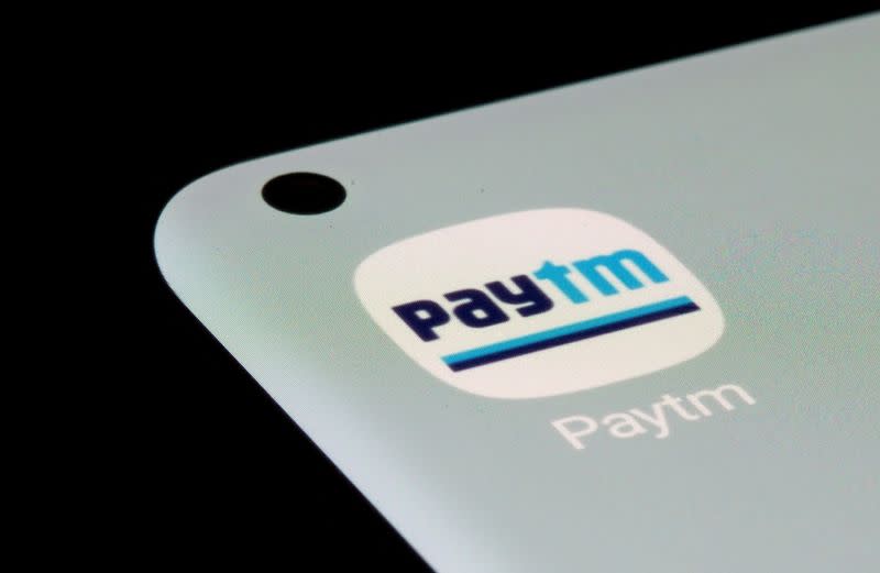 FILE PHOTO: Paytm app is seen on a smartphone in this illustration