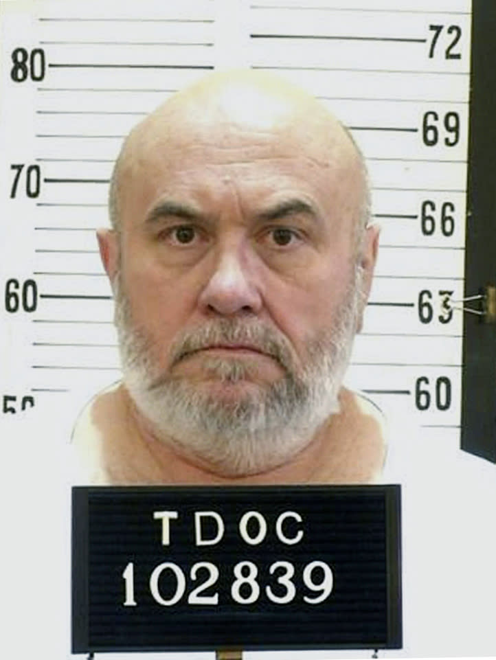 FILE - This undated file photo released by the Tennessee Department of Corrections shows death row inmate Edmund Zagorski in Tennessee. Attorneys for Zagorski were trying to spare him from lethal injection and they succeeded, but not the way they hoped. Instead of getting the needle, Zagorski is scheduled to die in the electric chair on Nov. 1, 2018. (Tennessee Department of Corrections via AP, File)