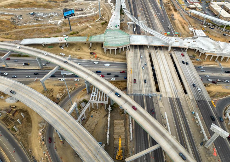 A highway expansion in Irving, Texas