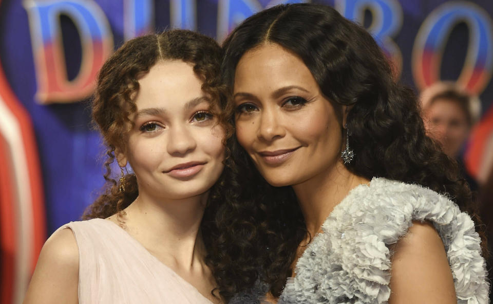 Photo by: KGC-03/STAR MAX/IPx 2019 3/21/19 Thandie Newton and Nico Parker at the UK Premiere of 'Dumbo' in London, England.