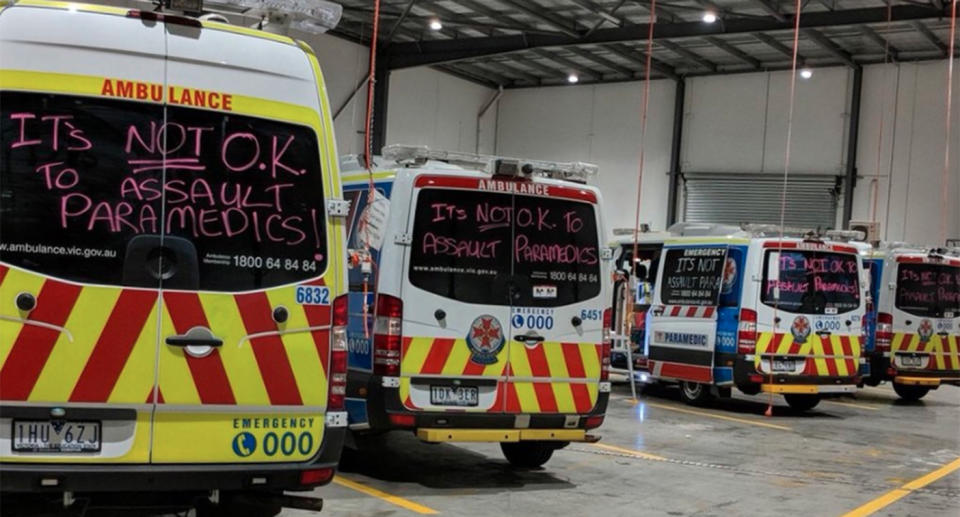 Fair Go paramedics showed their frustrations at the verdict through messages on their ambulances last week. Source: Twitter/FairGoParamedic