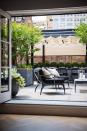 <p>The couple completely revamped the south-facing terrace. It includes integrated lighting, audio, and irrigation. </p>