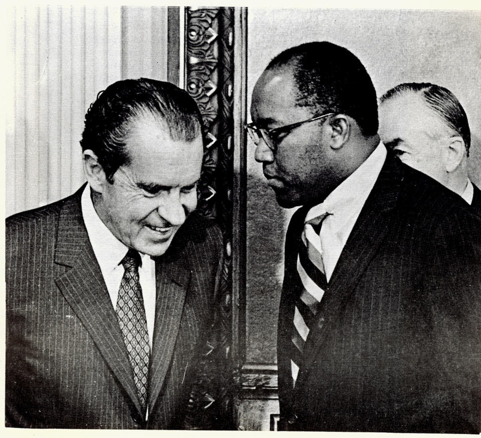 Robert Brown with President Nixon. (Photo: The White House)