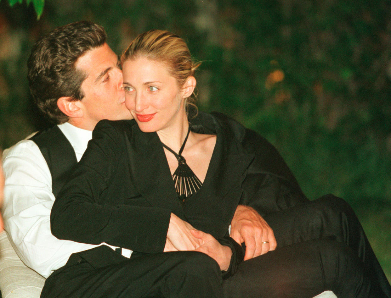 John F. Kennedy, Jr. and wife Carolyn Bessett-Kenney, pictured here in 1999, died in a plane crash off the coast of Martha's Vineyeard in 1999. (Photo: Getty Images) 