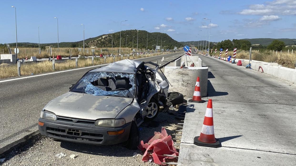 Die Unfallstelle nahe der Stadt Alexandroupolis.