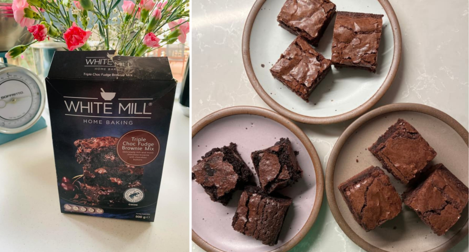 Aldi's brownie mix has shoppers saying they'll never bake from scratch again. Photo: Facebook/Aldi Mums