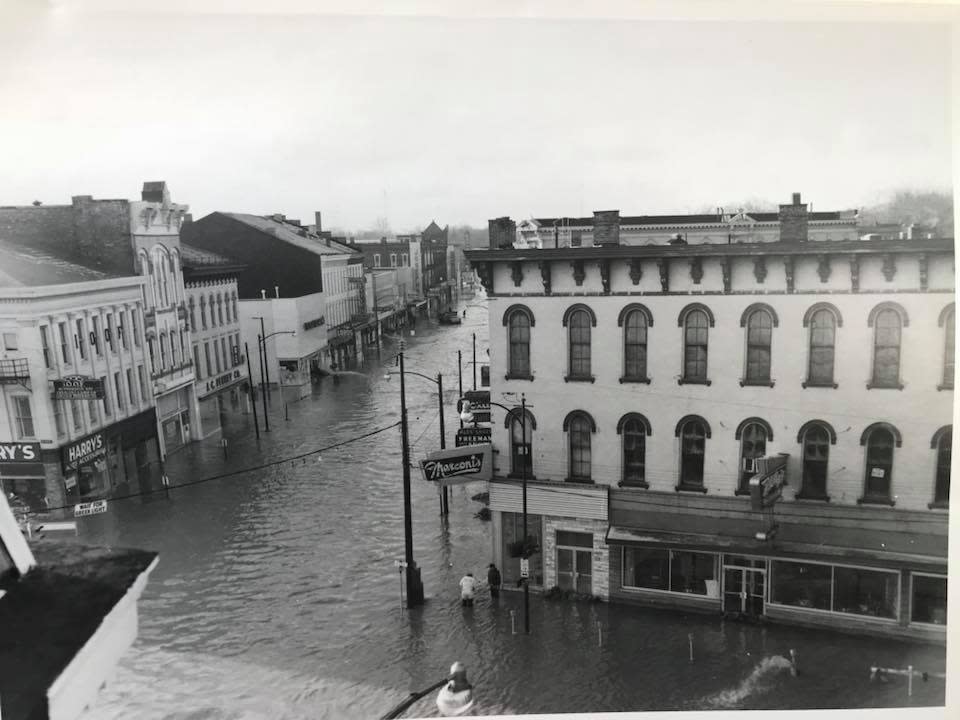 Richard Stotz provided this photo looking south on Front Street during the 1959 flood.