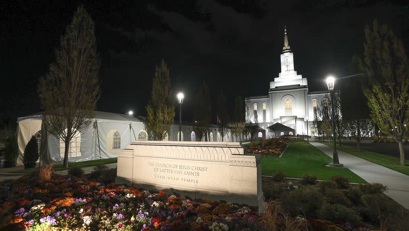 The Orem Temple is pictured in Orem, Utah, on Monday, Oct. 23, 2023.