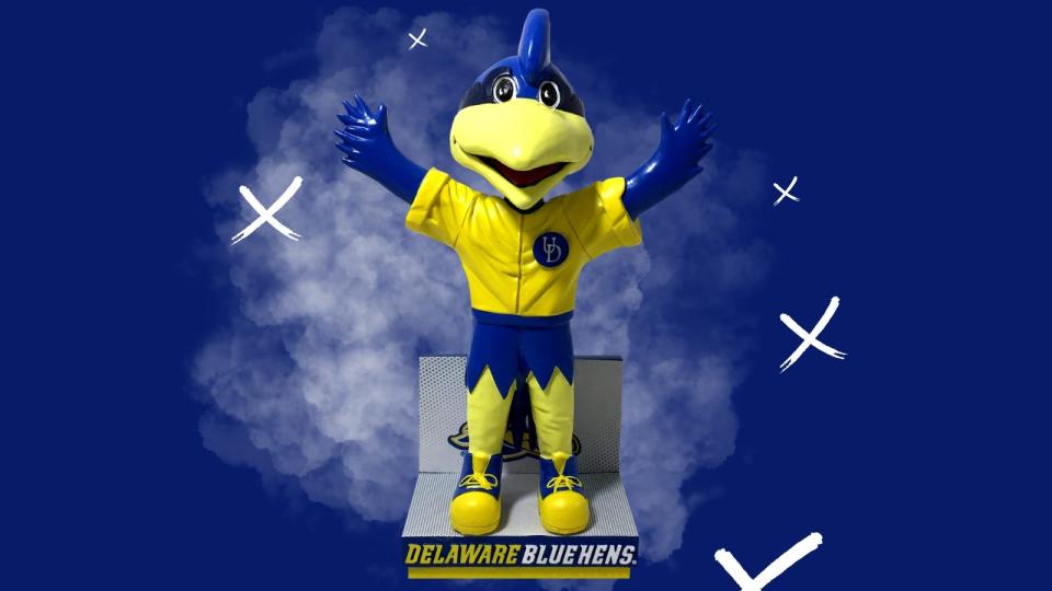 The National Bobblehead Hall of Fame and Museum is releasing an exclusive bobblehead of the University of Delaware's mascot, YoUDee, for National Bobblehead Day on Jan. 7, 2023..