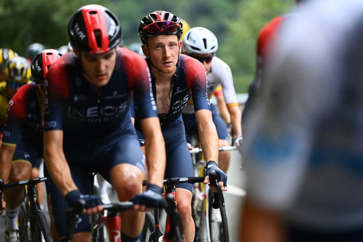 <span class="article__caption">Ineos Grenadiers packs two riders into the top-5 so far at the Vuelta.</span> (Photo: Tim de Waele/Getty Images)