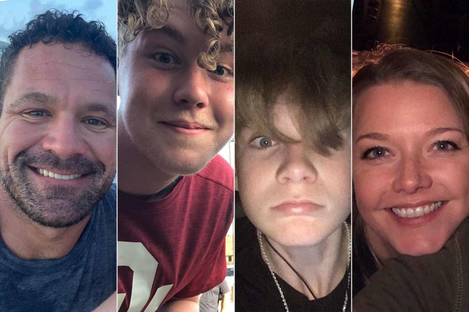 <p>Jonathon Candy;Ethan Candy;Dylan Candy/Facebook</p> From left: Jonathon Candy, 42; Dylan Candy, 18; Ethan Candy, 14; and Lindsay Candy, 39. (Not pictured: Lucas Candy, 12)