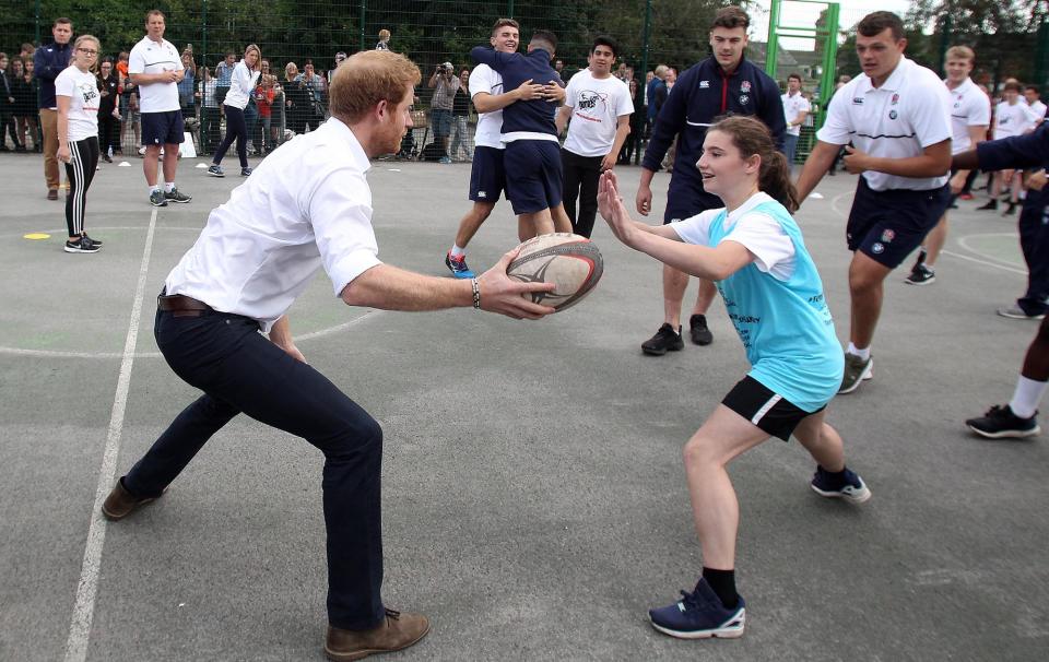 Prince Harry Visits RFU Community Rugby Program