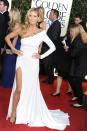 <p>Einen XXL-Beinschlitz präsentierte Heidi Klum auch bei den Golden Globes 2013 in einer atemberaubenden Robe von Alexandre Vauthier Couture. Und wieder ist Asymmetrie im Spiel!</p> 