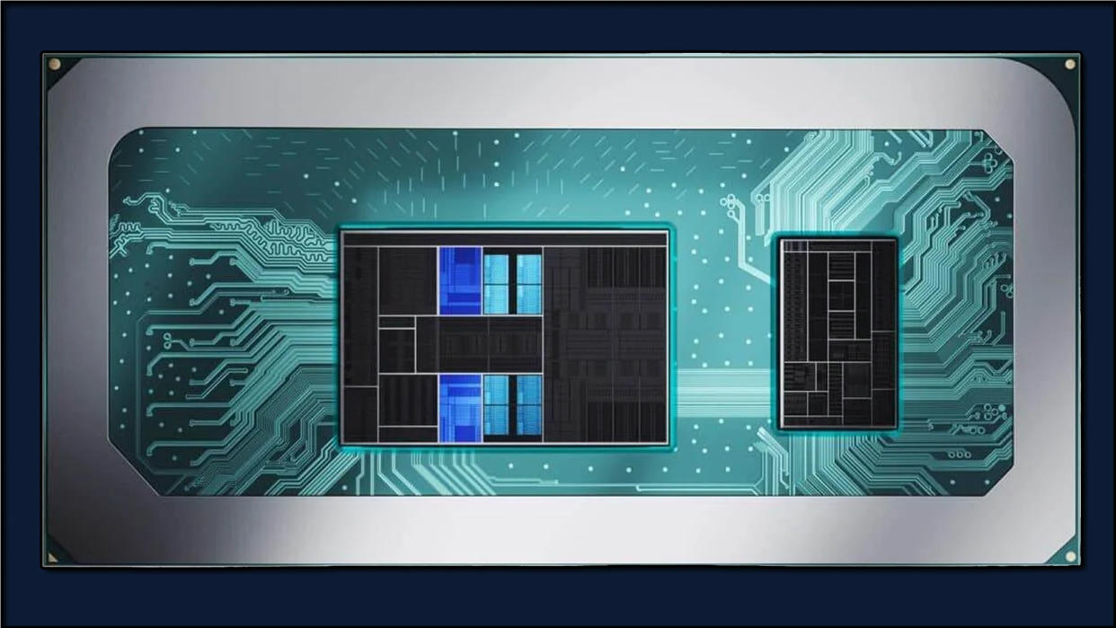  A rendering of the Intel Meteor Lake processor die. 