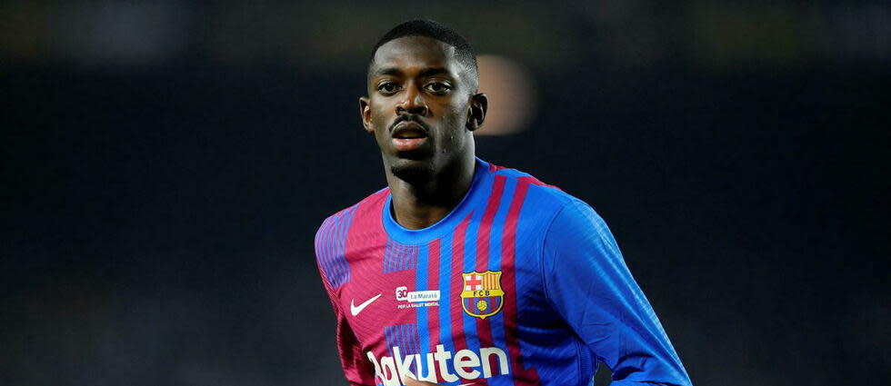 L'attaquant Ousmane Dembélé, le 18 décembre 2021, lors d'un match du Barça au Camp Nou face au Elche CF. 
