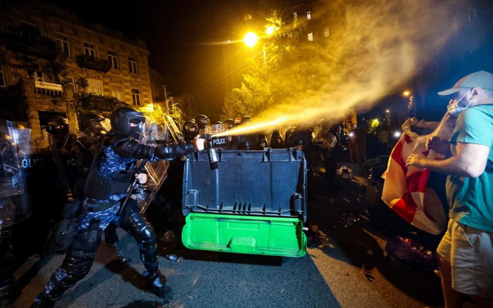 Georgians has also taken to the streets over Kremlin-inspired legislation