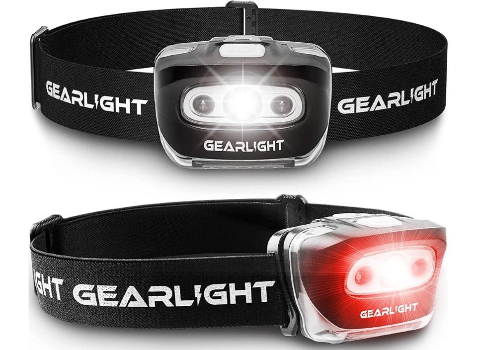 Take hands-free illumination wherever you go with this adjustable LED headlamp. (Source: Amazon)