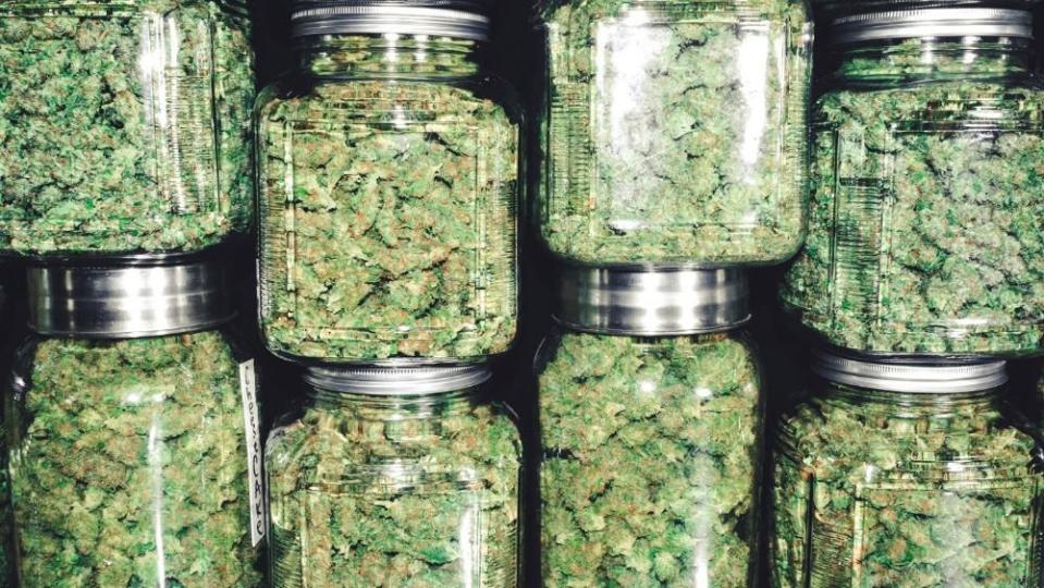 Jars of marijuana