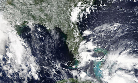 Tropical Storm Gordon is pictured nearing Florida, U.S. in this September 2, 2018 NASA satellite handout photo. NASA/Handout via REUTERS