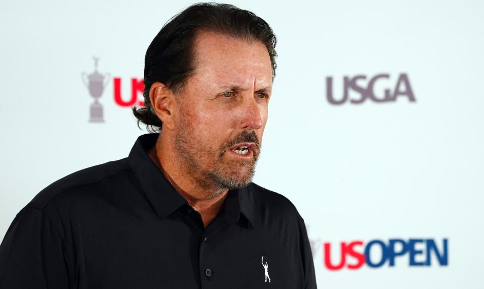 Phil Mickelson was asked about the Saudi-backed LIV Golf before this week's U.S. Open.