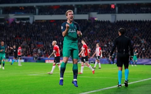 Harry Kane celebrates putting Tottenham 2-1 in front - Credit: ACTION IMAGES