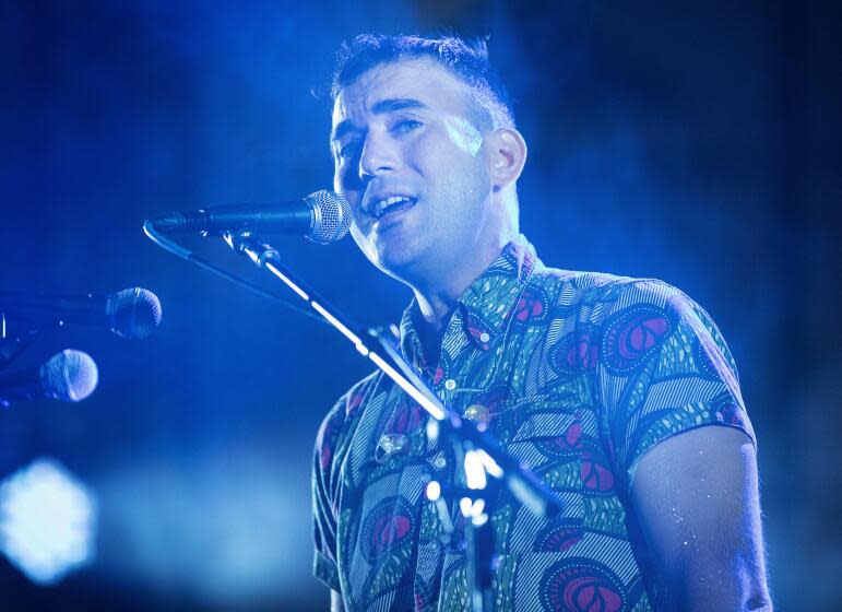 Sufjan Stevens performs Planetarium at Hollywood Forever Cemetery on Thursday, July 20, 2017, in Los Angeles, CA. (Photo by Colin Young-Wolff/Invision/AP)