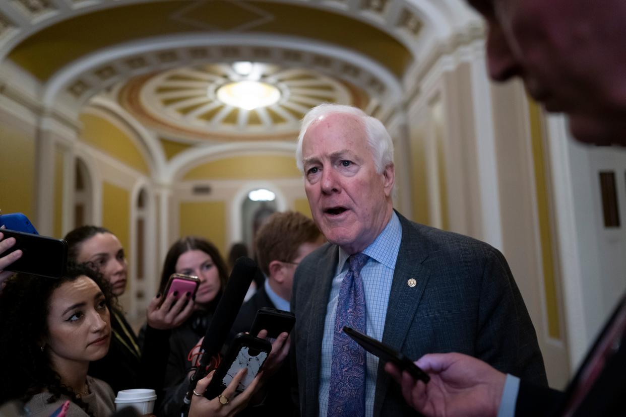 Sen. John Cornyn, R-Texas, is considered a front-runner for the Senate GOP leadership post after Sen. Mitch McConnell, R-Ky., announced Wednesday he would step down from that position in November.